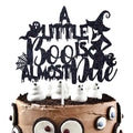 Halloween Baby Shower Cake Topper - Spooky Ghosts & Witches Glitter Decor