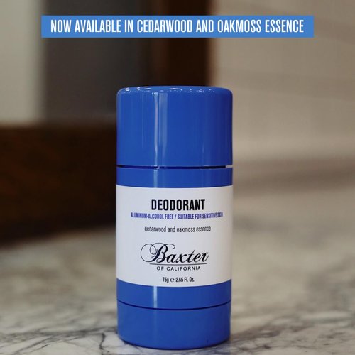 Baxter of California Deodorant - Aluminum & Alcohol-Free Clear Stick with Cedarwood & Oakmoss, 2.65 oz