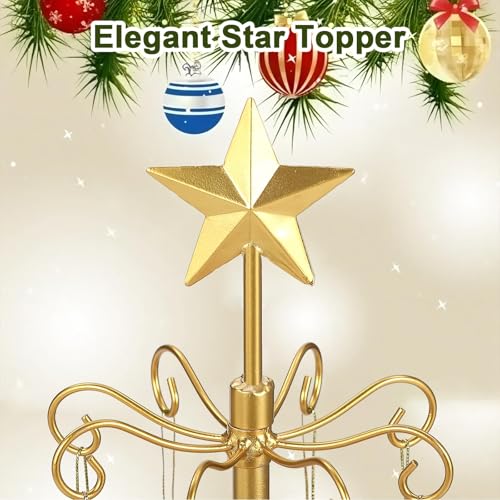 Gold Christmas Tree Ornament Stand 30-Inch Display Holder for Holiday & Decor