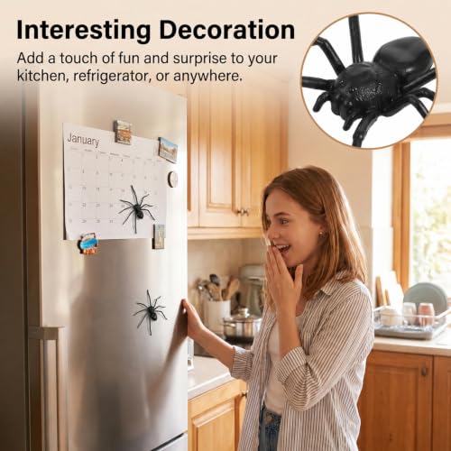 2 Pack Realistic Spider Fridge Magnets Halloween Creepy Decor