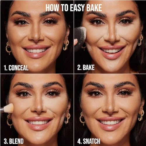 H.U.D.A Beauty E-Bake Loose Setting Powder - Sugar Cookie, 0.21 oz + Acne Patch