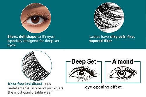 Ardell Lash Extension FX B Curl False Eyelashes - 1 Pack of 4, Natural Look