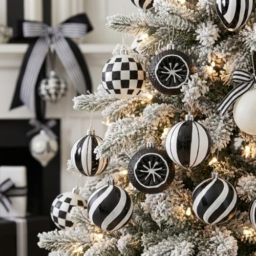 Christmas Ball Ornaments Set - 16 Decorative Holiday Tree Decorations 2.76 Inch