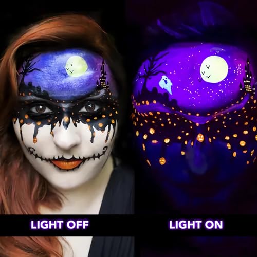2 Pack Outdoor Halloween LED Black Light Spotlights - 15W UV Floodlights Waterproof