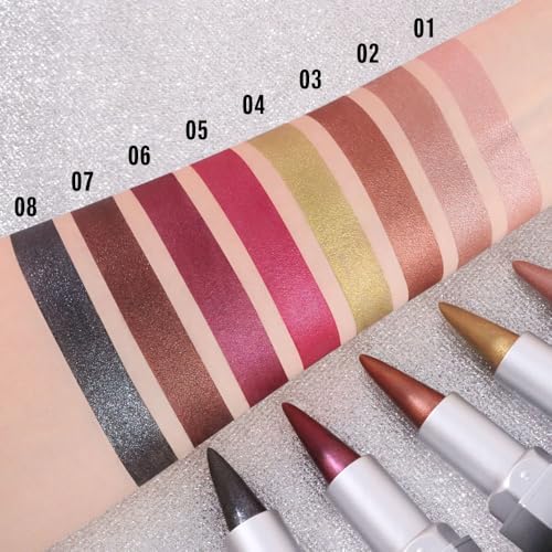 Metallic Lipstick & Lip Liner Set - Black Silver | Hydrating 3D Shine