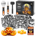Pumpkin Carving Kit with Stencils, Electronic Candles & Tools for Halloween