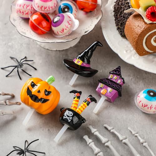 Halloween Ceramic Plate Decor Set - Hand-Painted Mini Figurines - Variation: Halloween