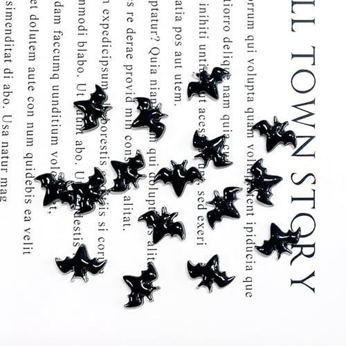 Halloween Nail Charms Black Bat Rhinestones for Nail Art - Variation Black-1