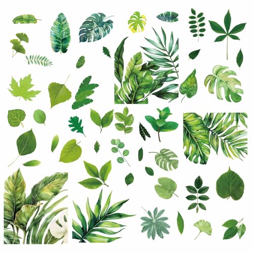 Leaf Window Stickers - Green Leaf Wall Decals for Home & Bedroom Decor - Variation: Leaf 2