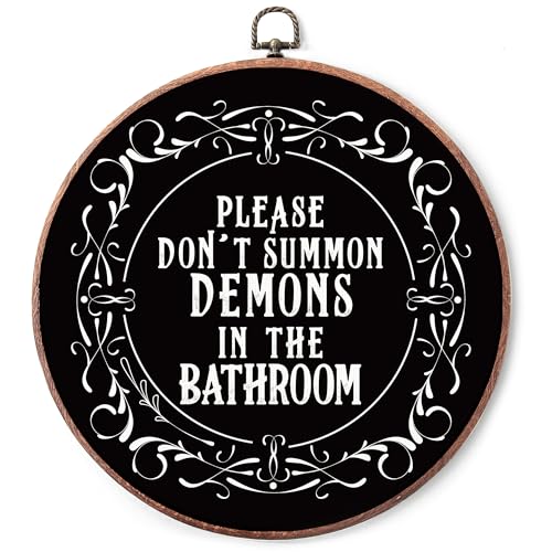 Buildinest Halloween Gothic Round Wall Art Decor for Bathroom - Variation 08