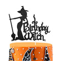 Birthday Witch Cake Topper, Happy Decor for Girl’s Halloween Party