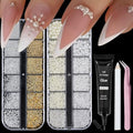 Colorful Flatback Nail Art Pearls & Charms Set for Manicure - VOTACOS