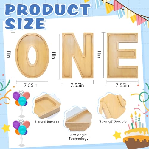 One Letters Charcuterie Board Set - Wooden Food Trays for Celebrations - Variation of THIS listing