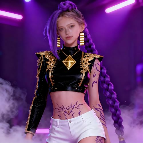 Purple Synthetic Braiding Hair Extensions for Cornrows & Cosplay - 26 Inch