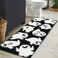 Ghost Halloween Bathroom Runner Rug 18x45 Inches Non Slip Microfiber Decor