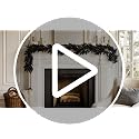 Black Halloween Garland 6FT Artificial Gothic Vine Decor for Haunted House
