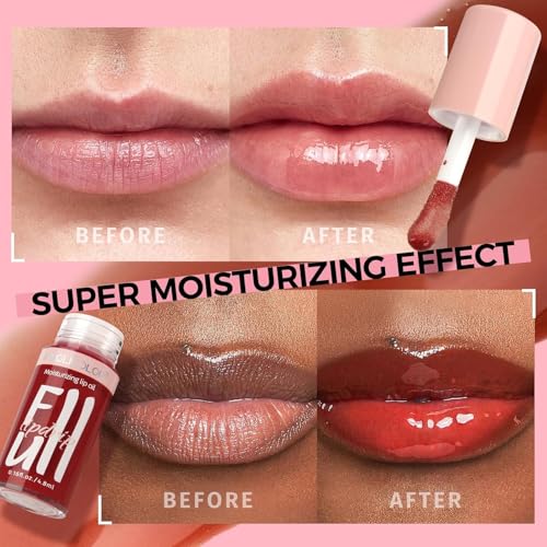 Anglicolor 2PC Lip Oil & Metallic Glitter Pink Lipstick - Gaia+15