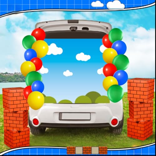 Halloween Car Decoration Kit Video Game Theme Trunk or Treat Party Supplies - 27 pcs