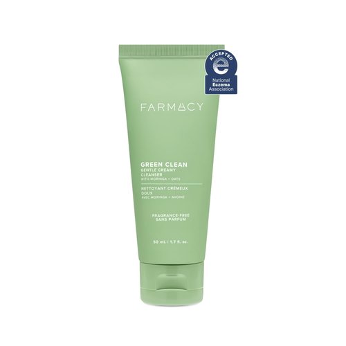 Farmacy Gentle Creamy Face Cleanser - Hydrating Formula with Aloe & Moringa Oil for Makeup Removal | 50ml