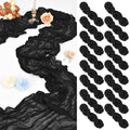 Black Cheesecloth Table Runner 16 Pack 10Ft Rustic Gauze Wedding Party Decor
