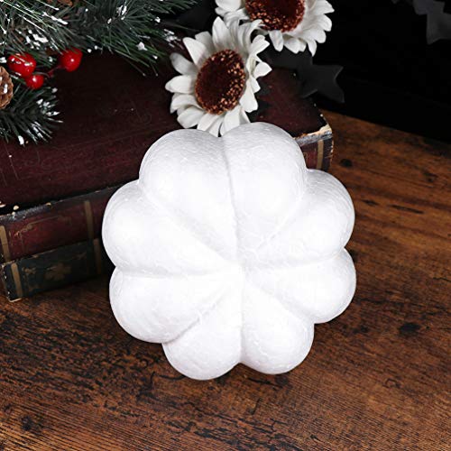 Artificial White Pumpkins for DIY Crafts Halloween Fall Decoration 5.11 Inch - 2 Pack