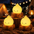 3-Pack Campfire Night Light - Indoor Halloween & Fall Decorations with Variation: White Noise