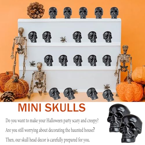 20 Pieces Realistic Halloween Skull Decorations - 0.8 x 0.9 x 1.4 Inches