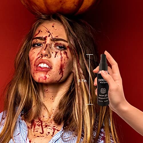 Fake Blood Spray for Halloween & Horror Effects - Washable, Non-Toxic, 50g