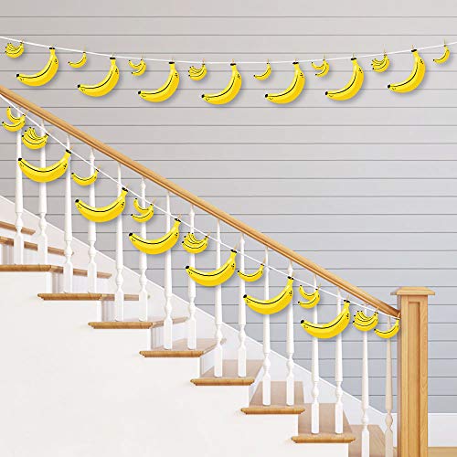 Tropical Party Clothespin Garland Banner - DIY Banana Decorations, 44 Pieces