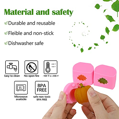 Actvty 3D Pumpkin Silicone Molds - Halloween Fall Candy & Cake Decoration, 6 Pcs