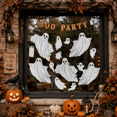Halloween White Ghost Window Cling Decal Large 35.5 Inch - Variation of This Listing: White Ghosts 03