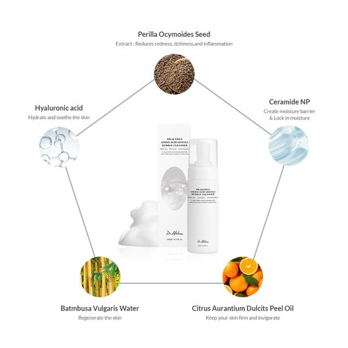 Dr.Althea Amino Acid Gentle Bubble Cleanser - Vegan Foam Face Wash for Sensitive Skin | 4.73 fl oz
