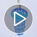 Blue Jellyfish Glass Ornament - Handcrafted Holiday Tree Decoration