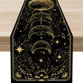 Moon Phase Table Runner 13x72 inches - Celestial Boho Mystic Decor