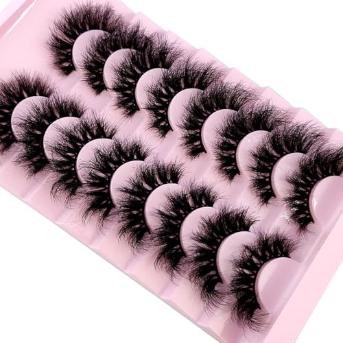 False Eyelashes 25mm Fluffy Dramatic Faux Mink Cat Eye Volume - Variation of 9D-23