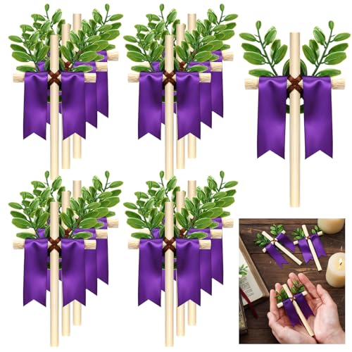 Christian Handheld Cross Set for Palm Sunday Easter Decorations - 4.7" x 2.8"