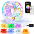 Smart 66FT RGB & Warm White LED String Lights with APP & Remote Control - Music Sync & Timer