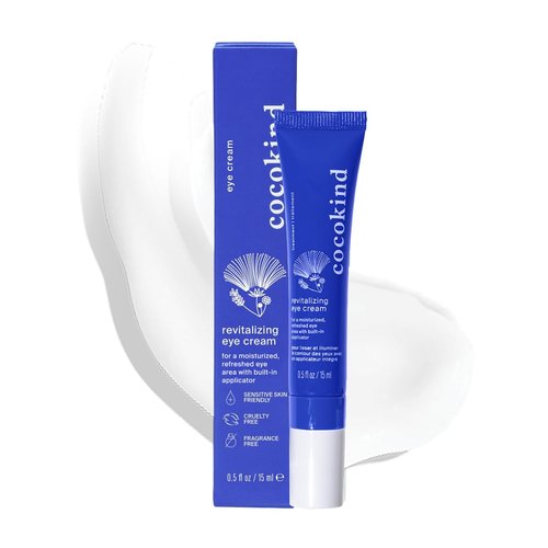 Cocokind Revitalizing Eye Cream - Depuff & Reduce Fine Lines | Hydrating with Cool Metal Applicator, 0.5 Fl Oz