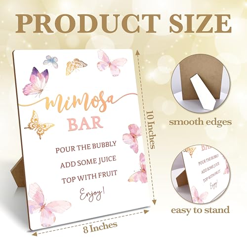 Mimosa Bar Sign with Stand - Gold Foil Wedding & Party Decor
