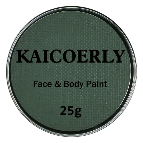 Water Based Green Face & Body Paint Palette for Halloween & Creative Looks - Dark Green
