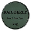 Water Based Green Face & Body Paint Palette for Halloween & Creative Looks - Dark Green