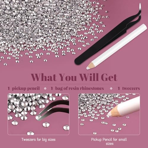 Resin Rhinestones A03 Silver 3mm Flatback Crystals for Crafts & Nails - 5000PCS