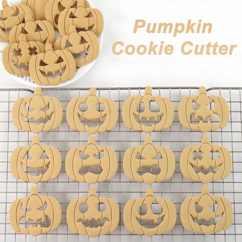 Halloween Cookie Cutter Set 3D Pumpkin Shape with Variation K - DIY Baking & Decoration