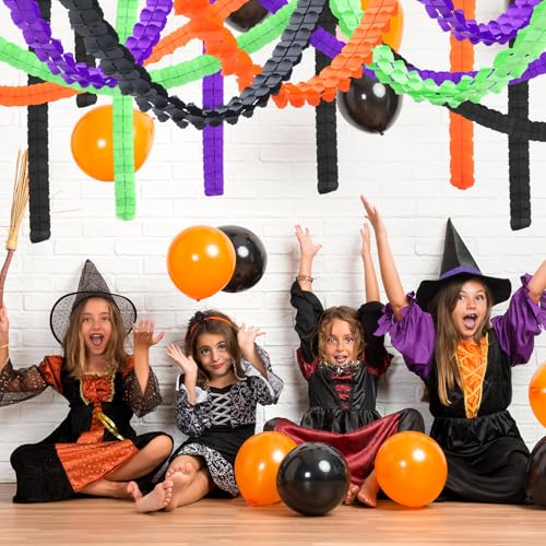 Halloween Hanging Decorations - 12 Pcs Four Leaf Clover Paper Garland - Funrous