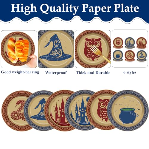 Retro Witch Party Paper Plates 60 Pack Halloween Decorations Kids Adults