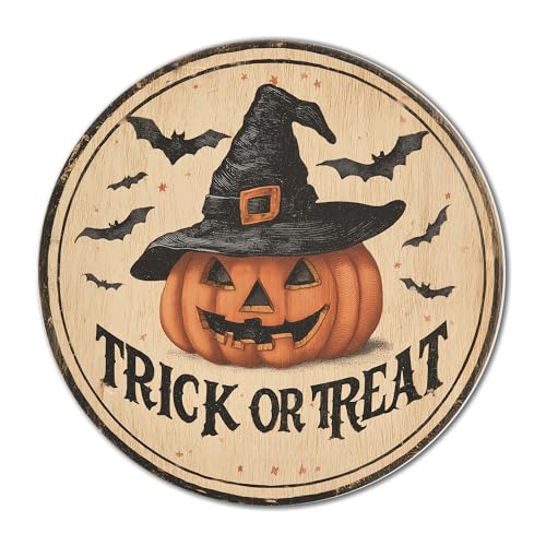 Halloween Wall Decor Poster - Spooky Pumpkin Trick or Treat 12x12