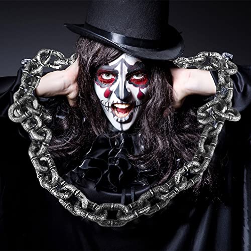 Halloween Chains Set - 4 Detachable Plastic Chains for Party Decorations & Cosplay