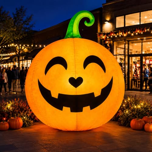 10FT Giant Halloween Inflatable Pumpkin Outdoor Decoration with LED Lights - Variation: Giant Pumpkin
