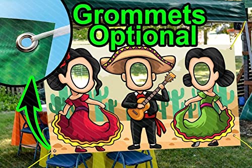 Mexican-Themed Party Photo Booth Cutout Banner - 42x72 Inch Decor