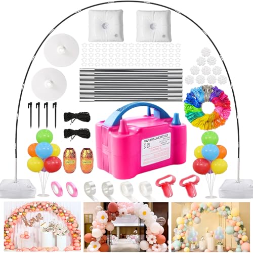 Adjustable Balloon Arch Kit with Pump, 9ft Tall & 10ft Wide Wedding & Party Decor